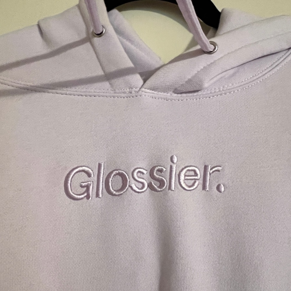 Purple Glossier Hoodie, size S